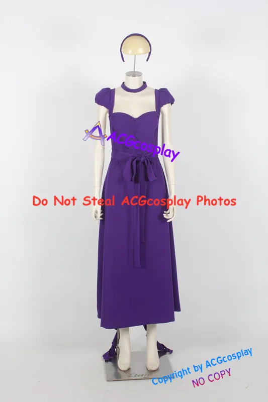 Vampire Knight Yuuki Cross Dress Cosplay Costume purple dress acgcosplay include hair clip ornament