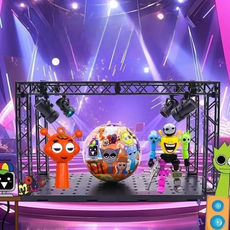 新しいスプンキアクションフィギュアおもちゃランダムブラインドボックススプンキアニメウェンダモデル人形フィギュアバッジキーホルダー付き子供向けギフト