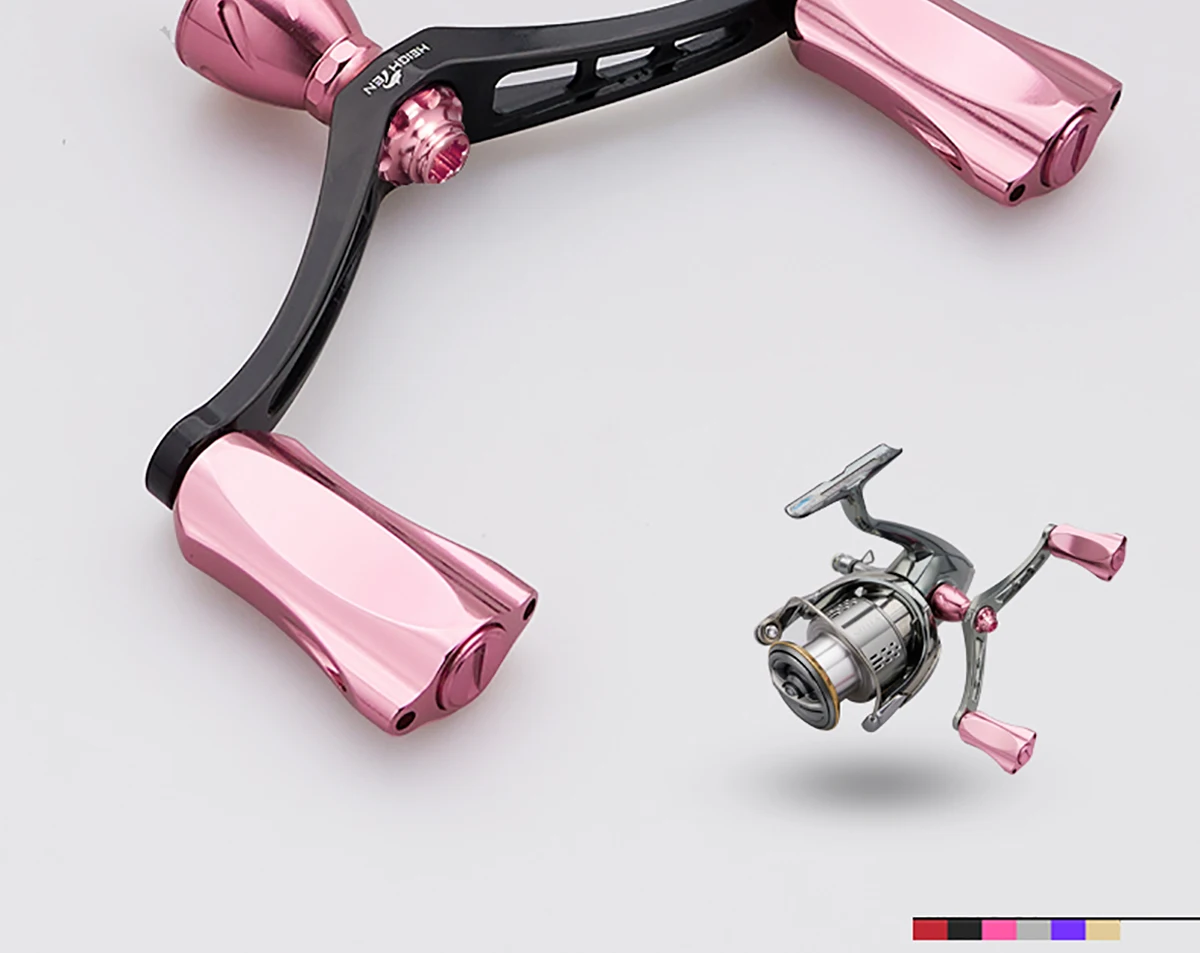 Erhöhte Spinnrolle mit Doppelgriff, 92 mm Achsabstand und 21 mm Knopf, passend für Daiwa- und Shimano-Rollen-Modifikationsteile – Detail 3
