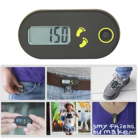 걷기 달리기 하이킹 스포츠 훈련 액세서리를위한 휴대용 미니 보수계 단일 기능 3D 전자 보수계 실행 N