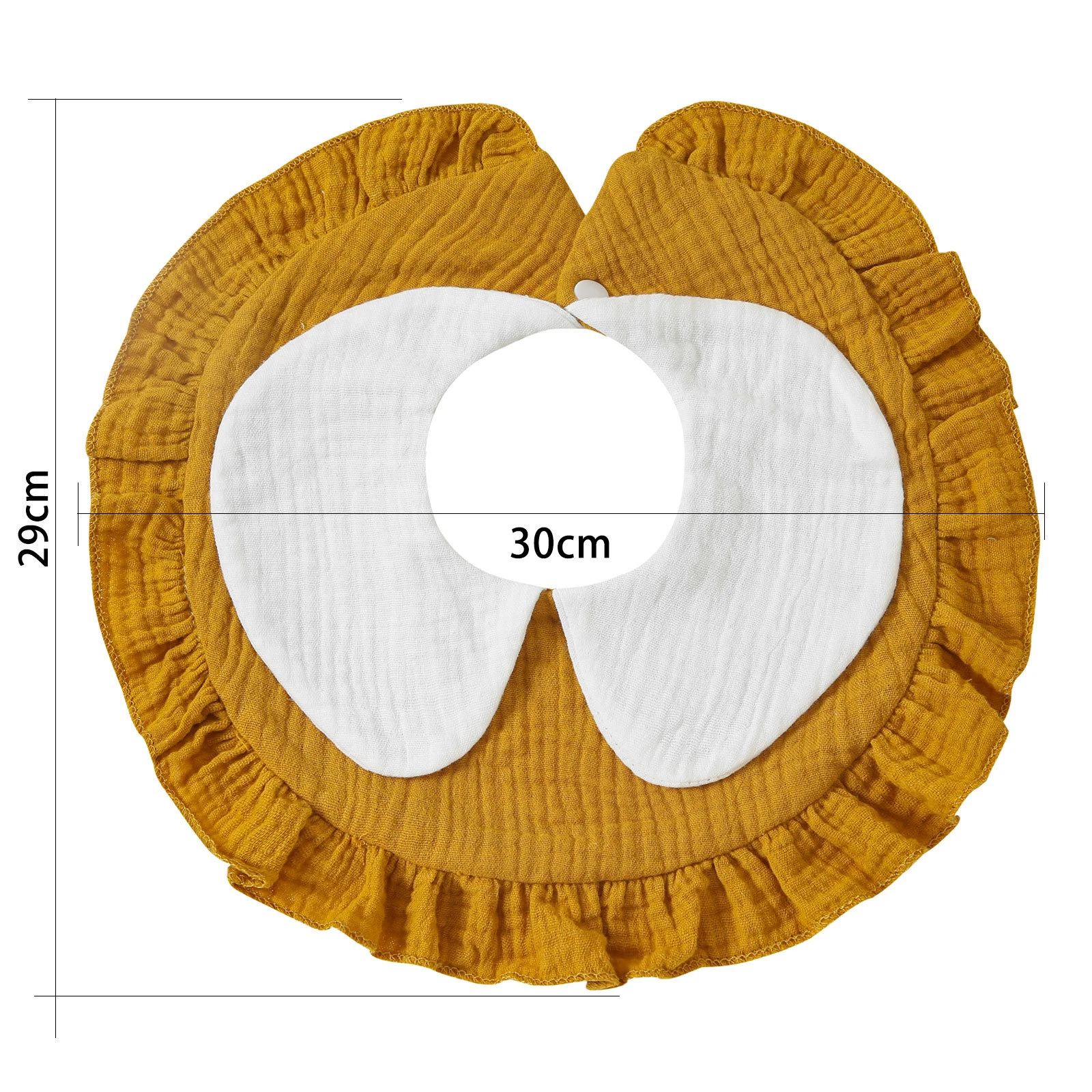 Baby-Lätzchen mit 360-Grad-Drehung, Verstellbarer Musselin-Kragen, Weiches Spucktuch für Neugeborene und Kleinkinder