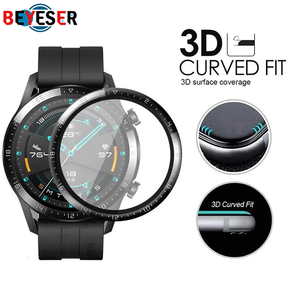 3D Full Cover Soft Flexible Protective Film For Huawei Watch GT2 46mm GT2E GT 2 2E Smart Watch Screen Protector Not Glass