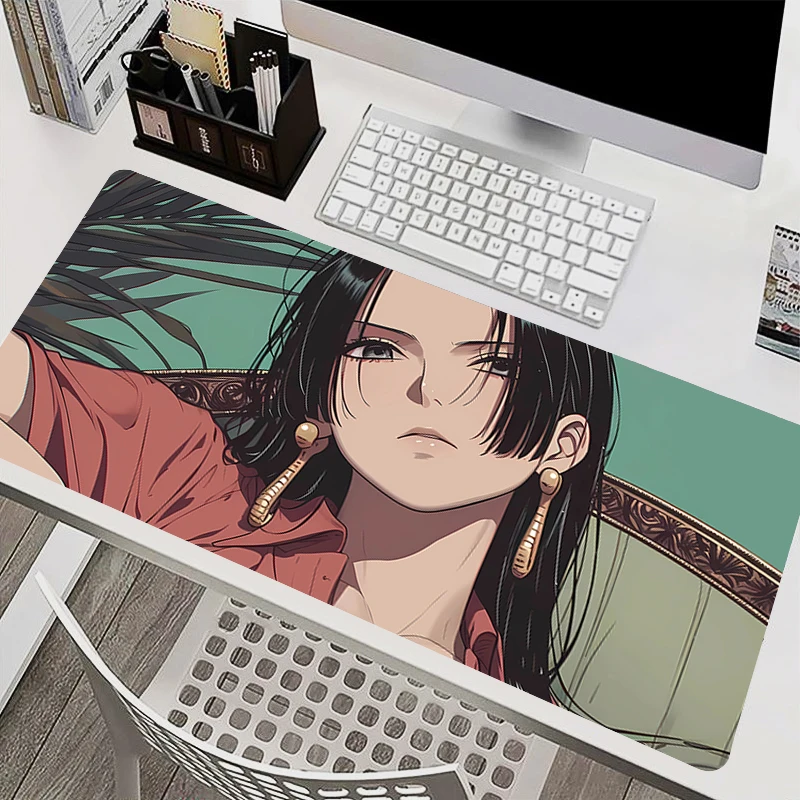 Mousepad Laptop Mouse Pad Office PC Accessories Keyboard Pad Rubber Cup Mat Soft One Piece Boa·Hancock Mouse Mat Large Desk Mat