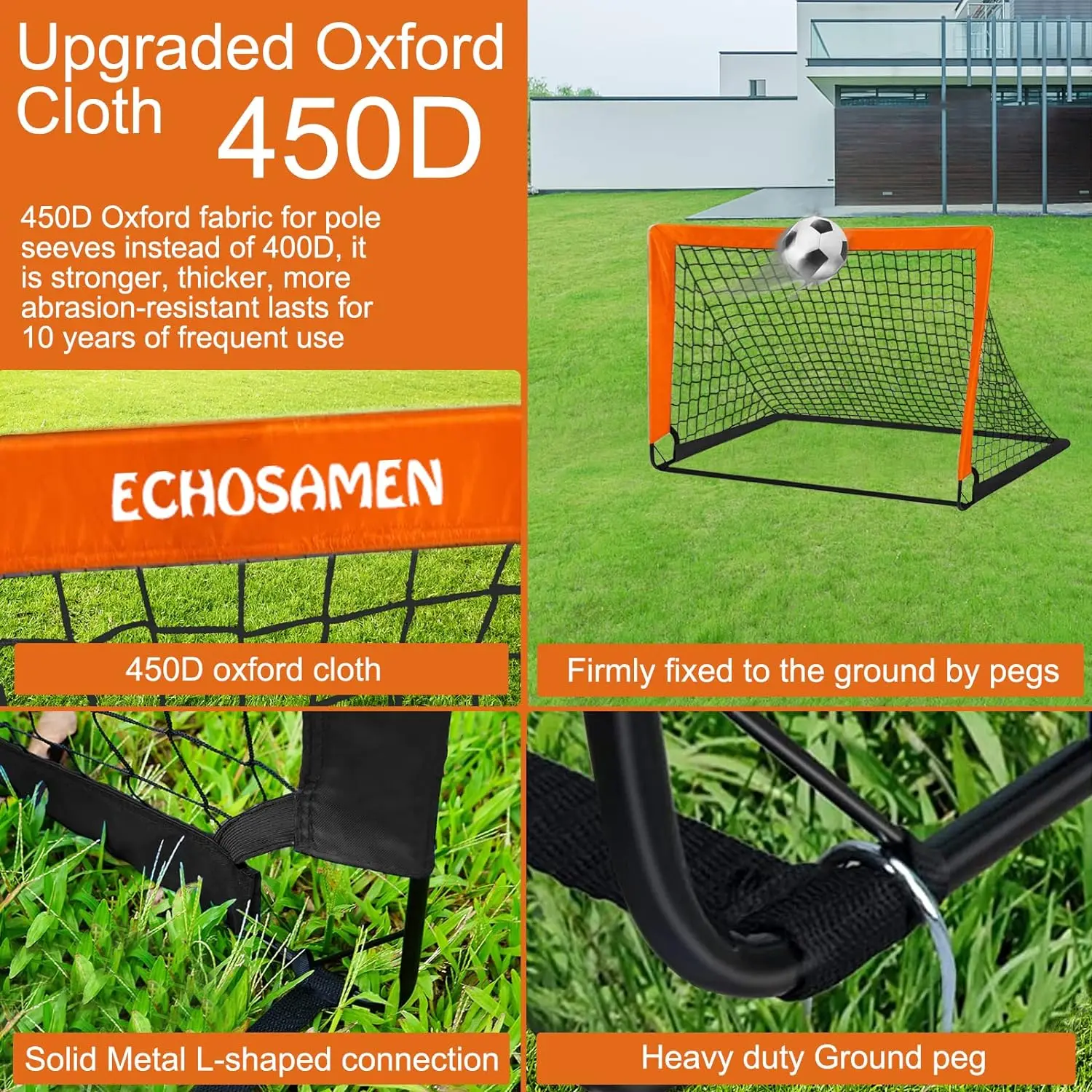 2pcs Soccer Goals Soccer Net for Backyard, Portable Soccer Goal, Pop Up Soccer Goal Net for Backyard