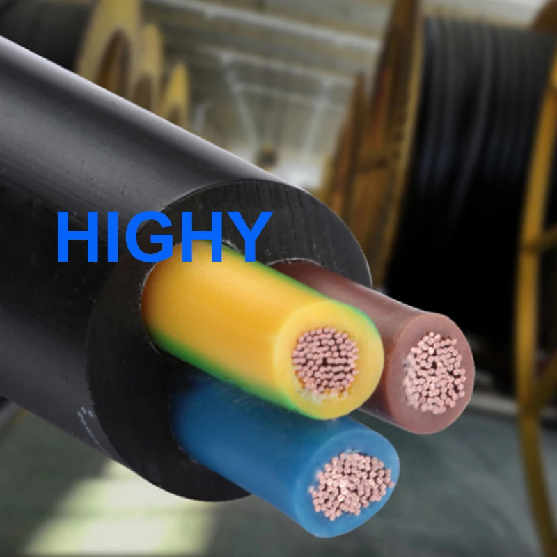 10M Rubber Soft Cable 18 AWG 0.75MM2 power wire 2/3 Cores Pins Copper Wire Conductor Electric YZW Cable Black