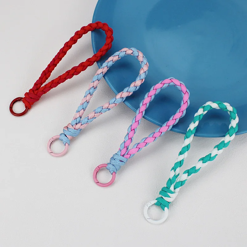 1 Pc Woven Short Phone Lanyards Keychain for Walkie-talkie Flash Drive Bluetooth Anti-loss Wristband Man Woman Hanging Rope