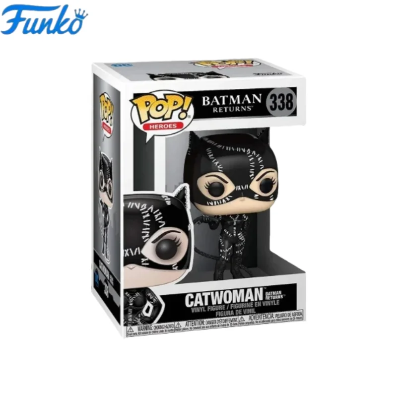 Funko Pop DC Catwoman figuras de acción Anime Batman figura de vinilo dibujos animados de dos caras Joker decoración de escritorio ventilador de película regalos coleccionables