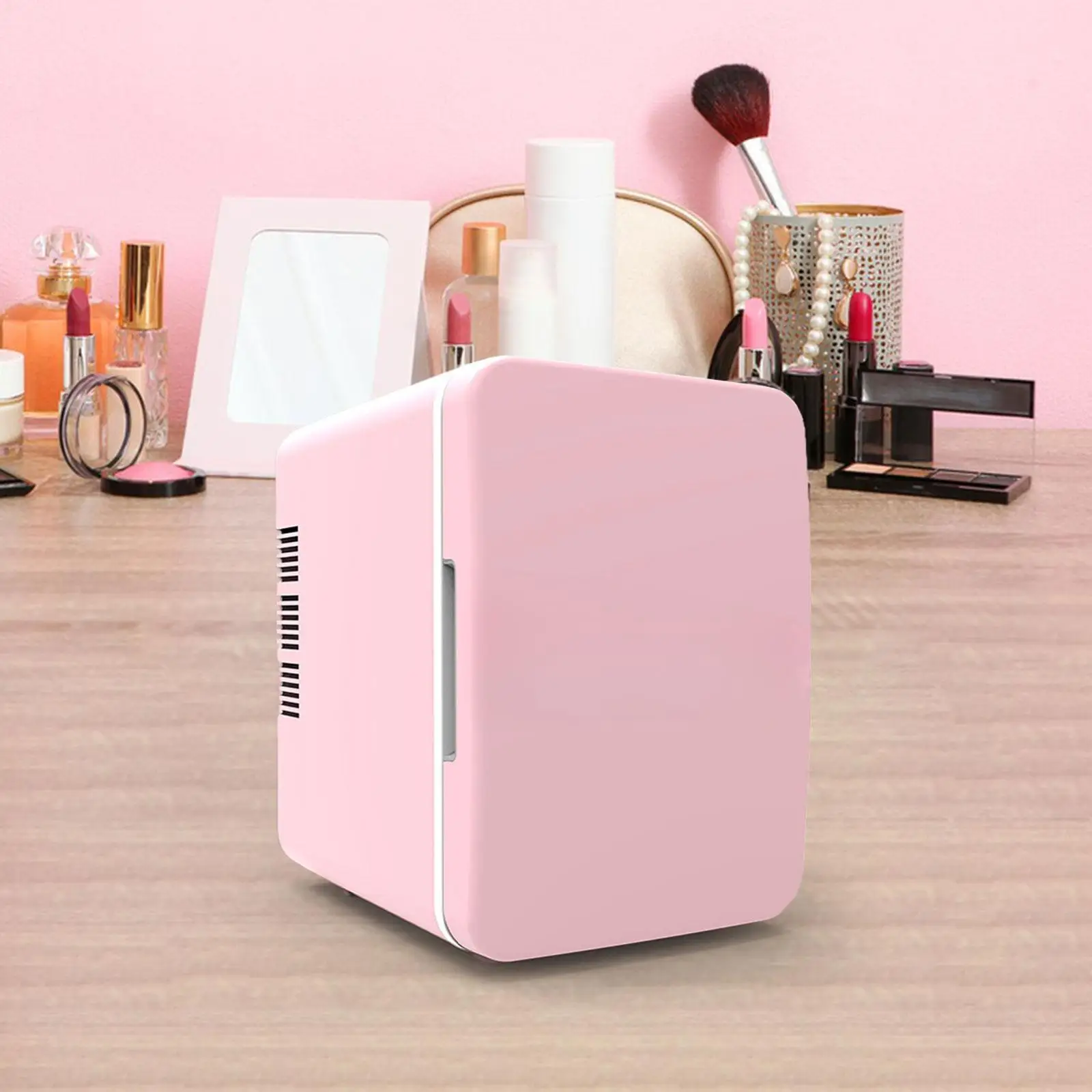 Mini Fridge Single Door Multiuse Beverage Refrigerator for Desk Vehicle Dorm