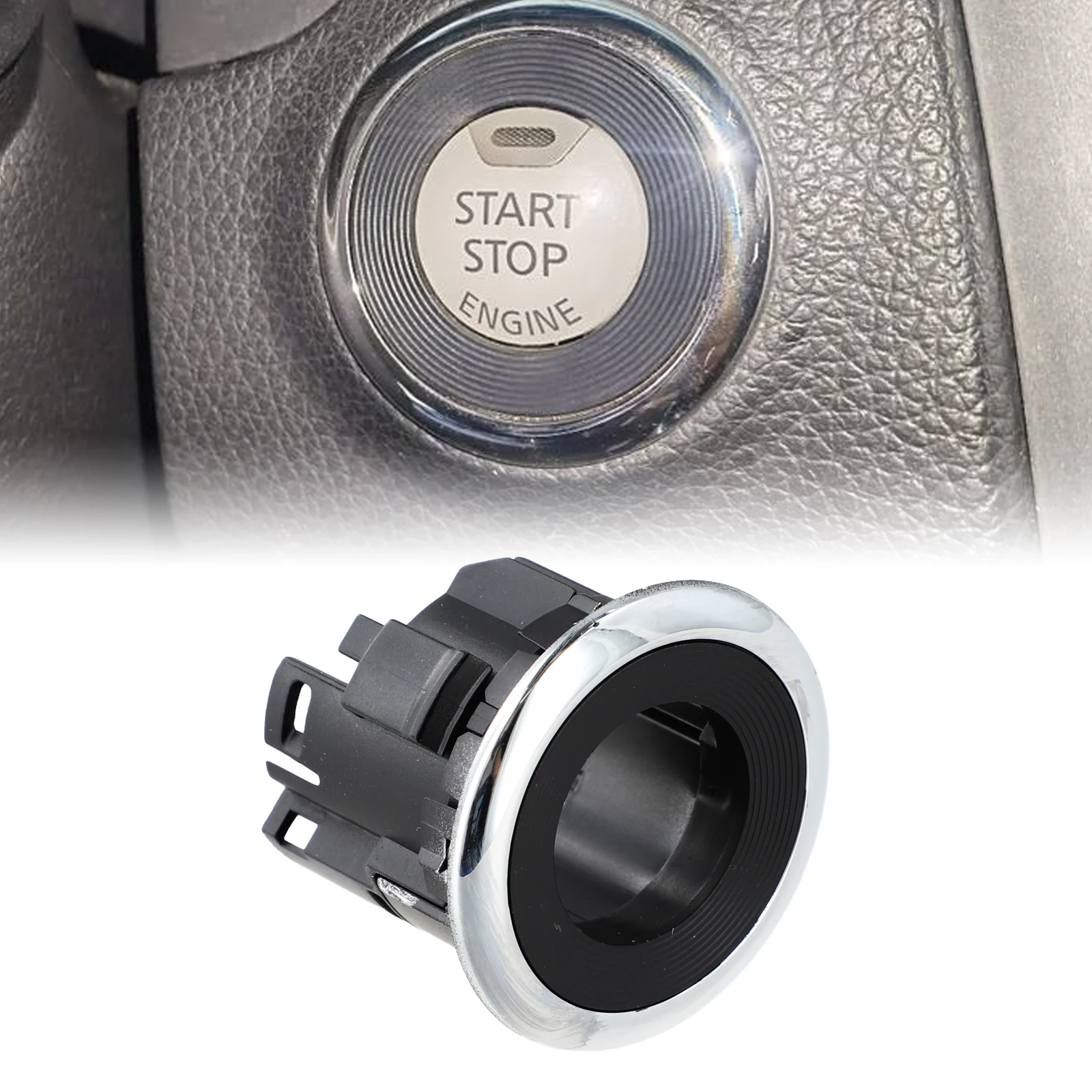 For Nissan Engine Ignition Start Stop Switch Button Ring for 2013 to 2020 Models Including For Pathfinder Altima and More