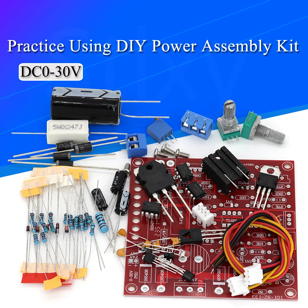 0-30V 2mA-3A DC Regulated Power Supply DIY Kit Continuously Adjustable Current Limiting Protection Voltage Regulator Set