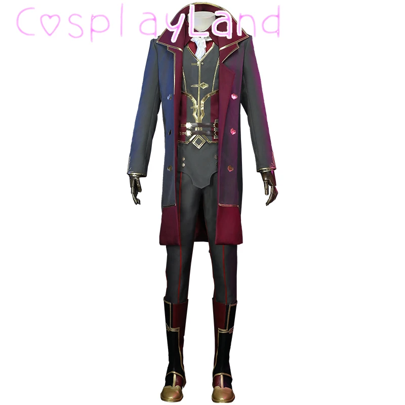 Game LOL Arcane Silco Cosplay Costume Halloween Costumes for Adult Man Suit LOL Silco Costume Jacket Vest Shirt Pants Outfit