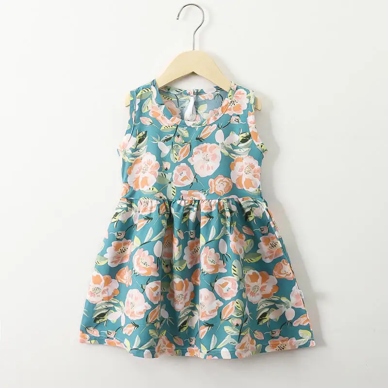 Summer Children's Clothing Girl Cotton Poplin Skirt Comfortable Soft Cute Sweet Dress Ventilate Princess Dress Pinafore Dress