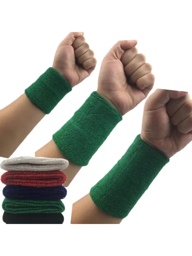 1Pcs Wrist Sweatband Tennis Sport Wristband Volleyball Gym Wrist Brace Support Sweat Band Towel Bracelet Protector 15 cm