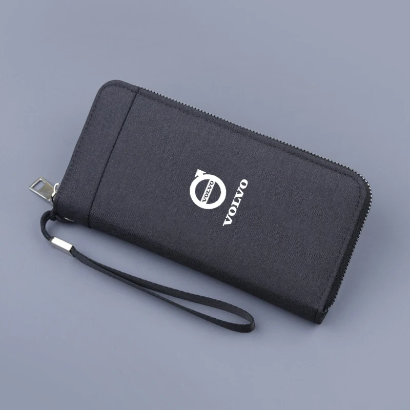 Men Business Wallet Handbag Credit Card Money Pouch Canvas Purse For Volvo Xc60 Xc90 V40 V60 S60 V50 V90 S80 C40 XC40 V70 XC70