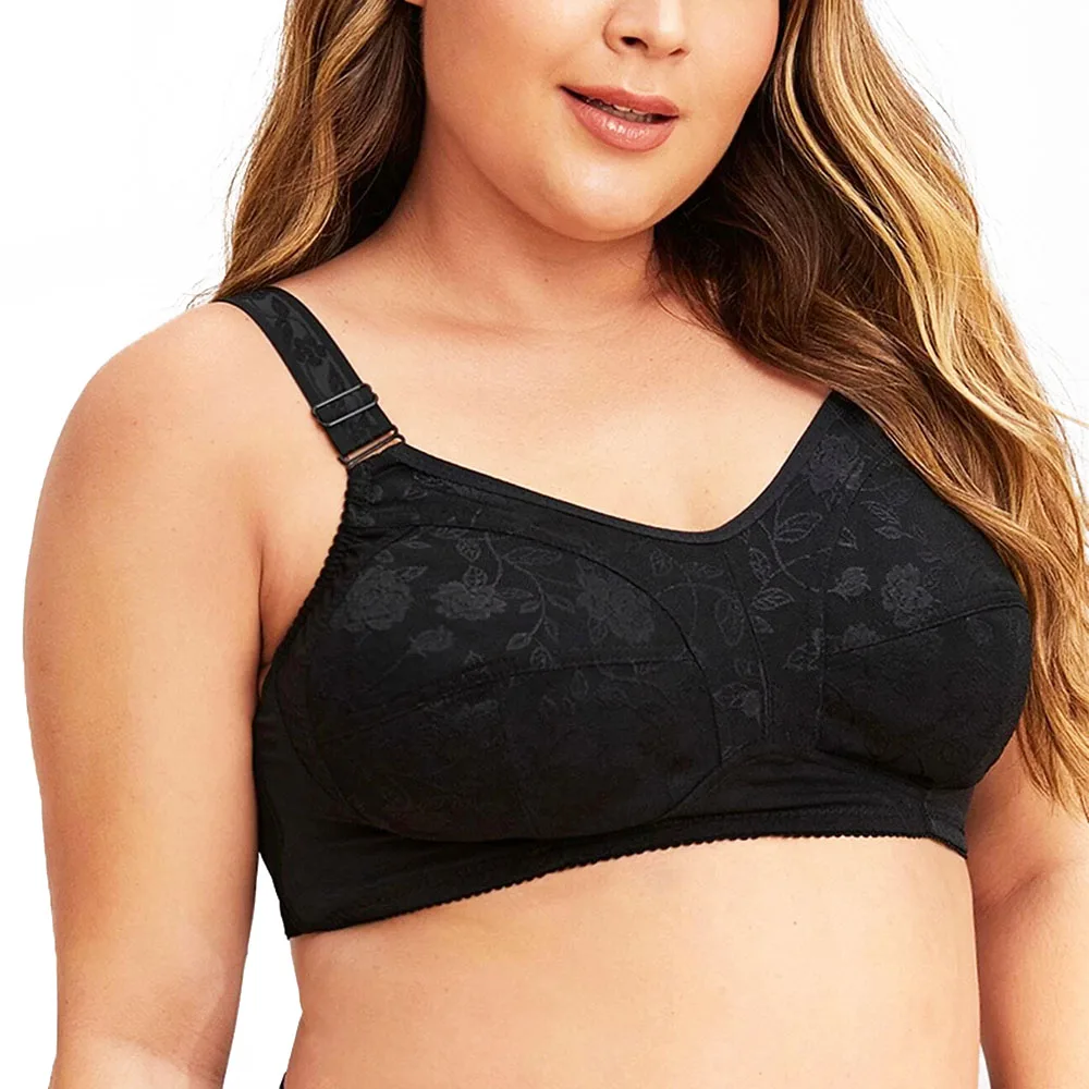 BCHRAYIUP Ladies Full Coverage Non-Wired Non Padded Bra Minimizer Comfort Soft Cup Bras 36 38 40 42 44 46 48 50 AA A B C D