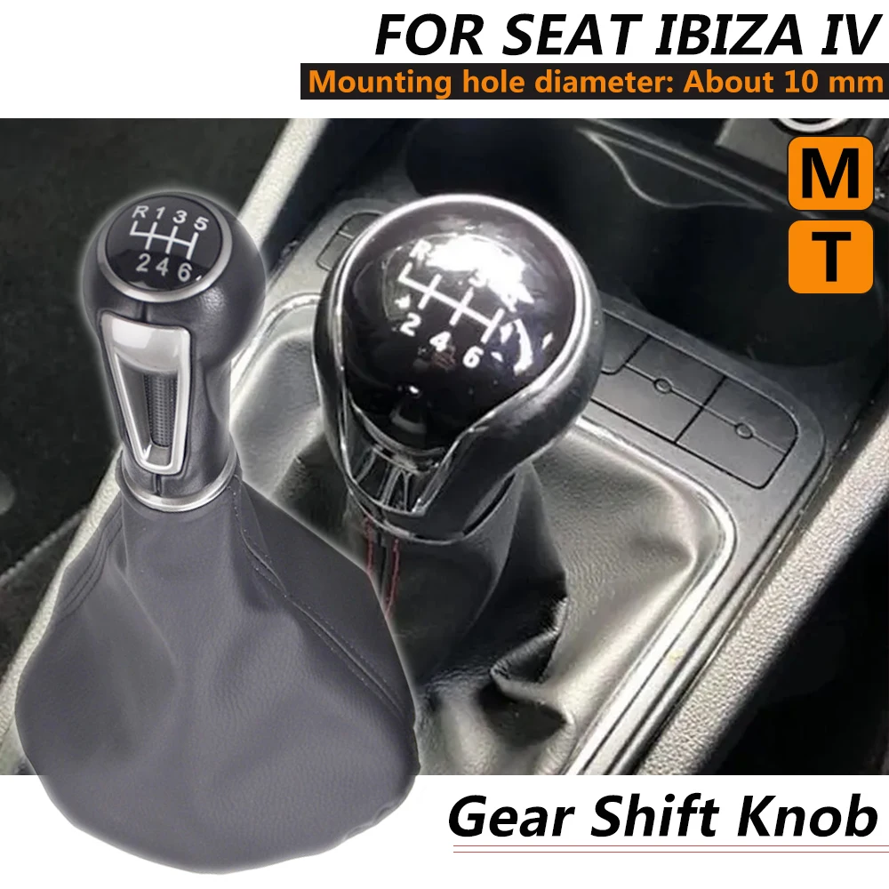 Heiß begehrter MT 5/6-Gang-Schaltknauf mit Staubschutzabdeckung für SEAT IBIZA IV – Detail 9