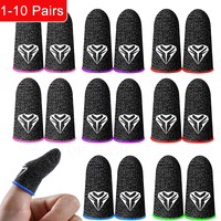 1-10 Pairs Thumb Gloves Touch Screen Finger Cots Sweatproof for PUBG Mobile Game Accessories