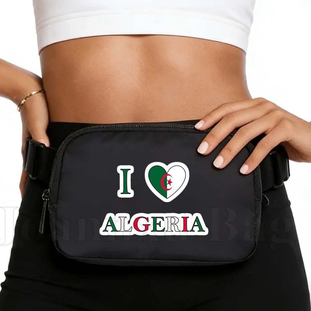 

Мобильная поясная сумка с флагом Алжира для мужчин и женщин, многофункциональная поясная сумка большой вместимости, спортивная поясная сумка для телефона
