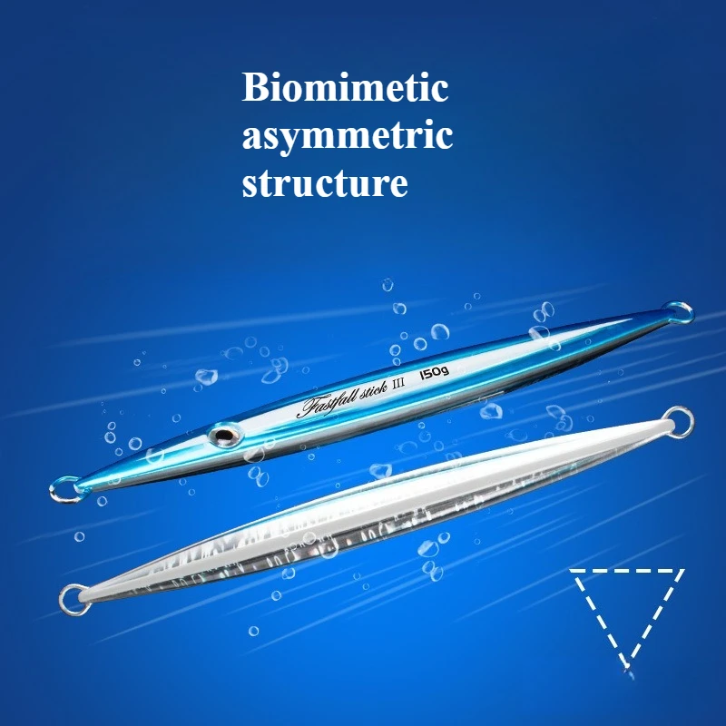 

2pcs 150g-400g Large Vertical Metal Jigs Deep Sea Fishing Lure Sinking Saltwater Jigging Lure Hard Bait Pencial Metal Jig