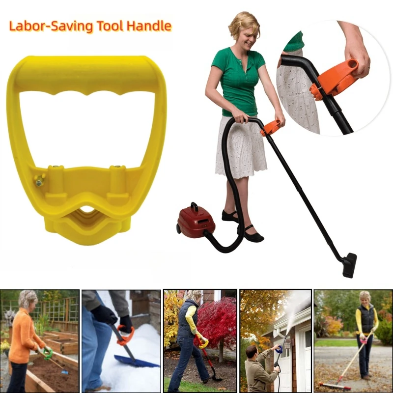 Ergonomic Garden Tool Handle Attachment Universal Comfort Grip for Shovels Rakes Back Saving Extended Handle to Reduce Strain