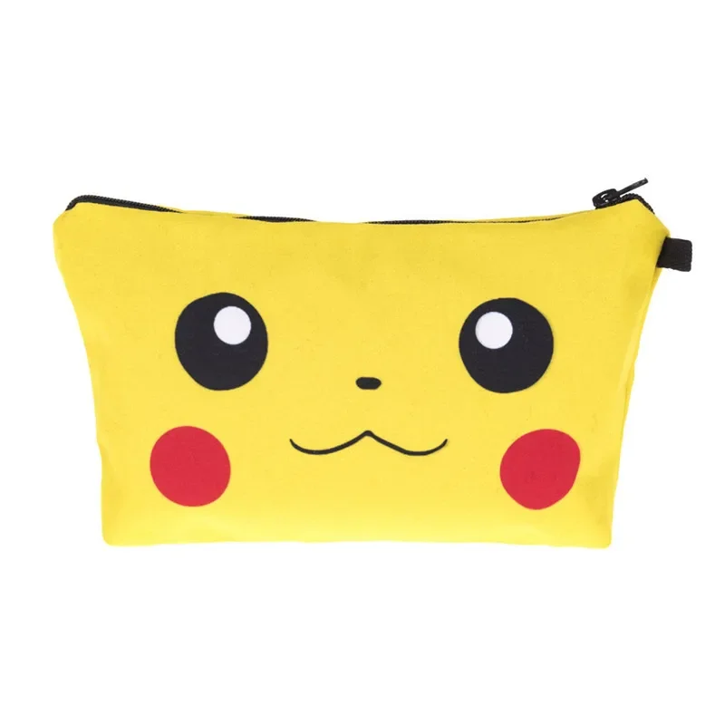 Anime Pokemon Pikachu borsa cosmetica borsa cosmetica da viaggio borsa da toilette impermeabile borsa da viaggio borsa da donna borsa da bellezza