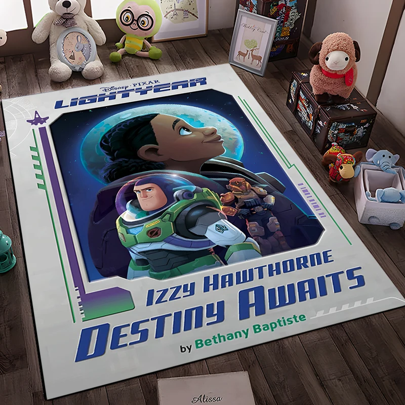 Disne Cartoon Lightyear Pattern Rug Carpet for Living Room Bathroom Mat Creative Doormat Carpet for Bedroom Home Decor  Tapis