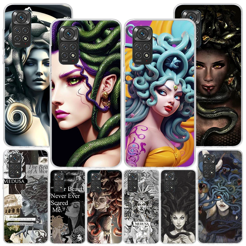 Medusa Greek Mythology Phnoe Case for Xiaomi Redmi Note 12 11S 11E 11 10S 10 Pro Plus 9 9S 11T 9T 8 8T 7 Global Unique Cover Coq