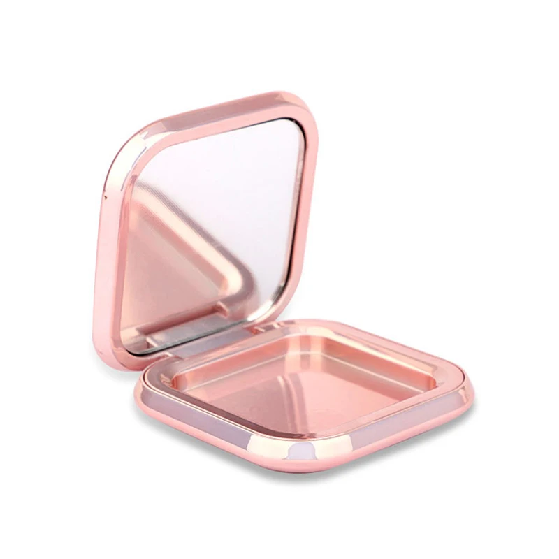 Rouge Box Portable 1pc Empty Compact Powder Container Makeup Packaging High Light Powder Compact DIY Blush Box with Mirror