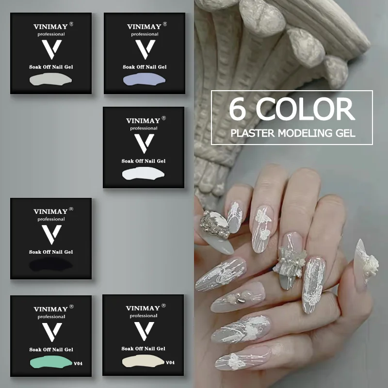 

VINIMAY Plaster Modeling Gel Nail Gel Manicure Soak Off Enamel Gel Polish UV Gel Nail Polish Lacquer Nail Art Design