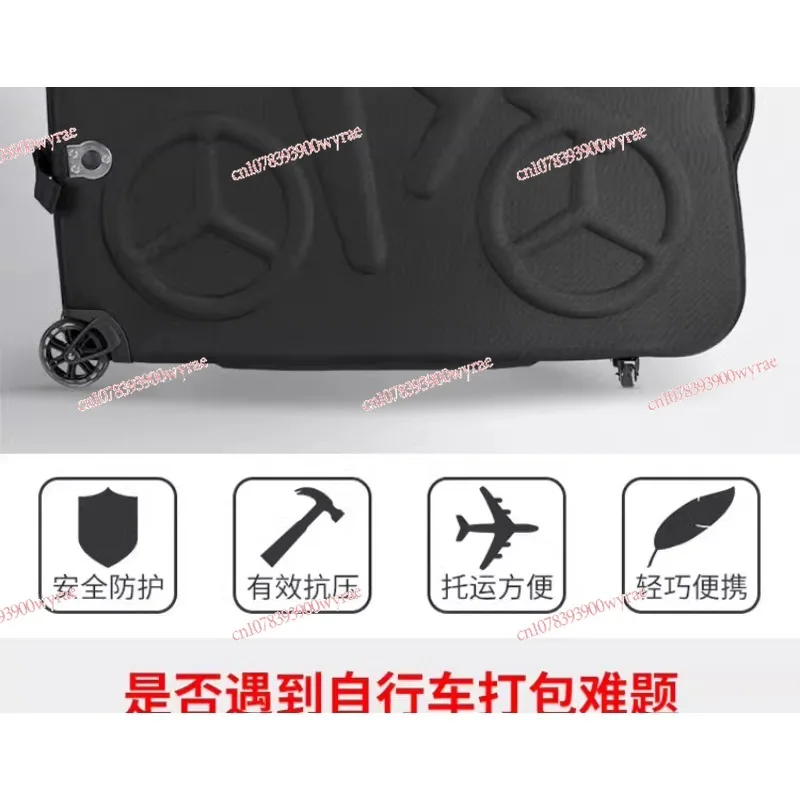 Custom Molded Sports Bike Travel Hard Case Carrier Bicycle Storage Bag Box with Wheels Transport Delivery Case for Journey