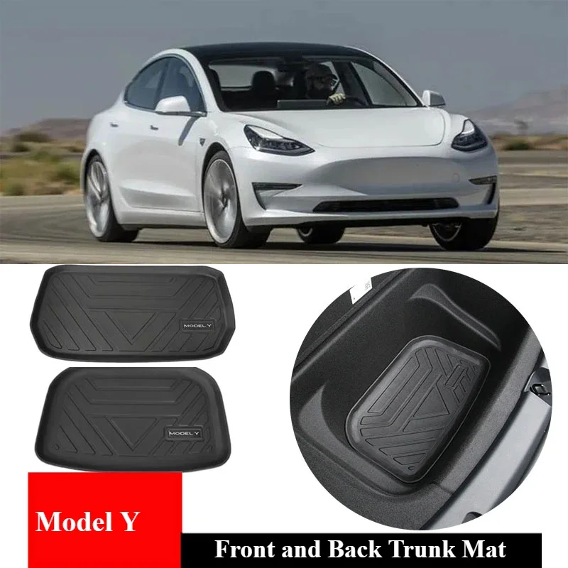 

Коврик из ТПЭ, передний и задний коврик для Tesla Model Y, коврик для багажника, напольный коврик с логотипом ModelY, коврики для багажника, аксессуары для интерьера