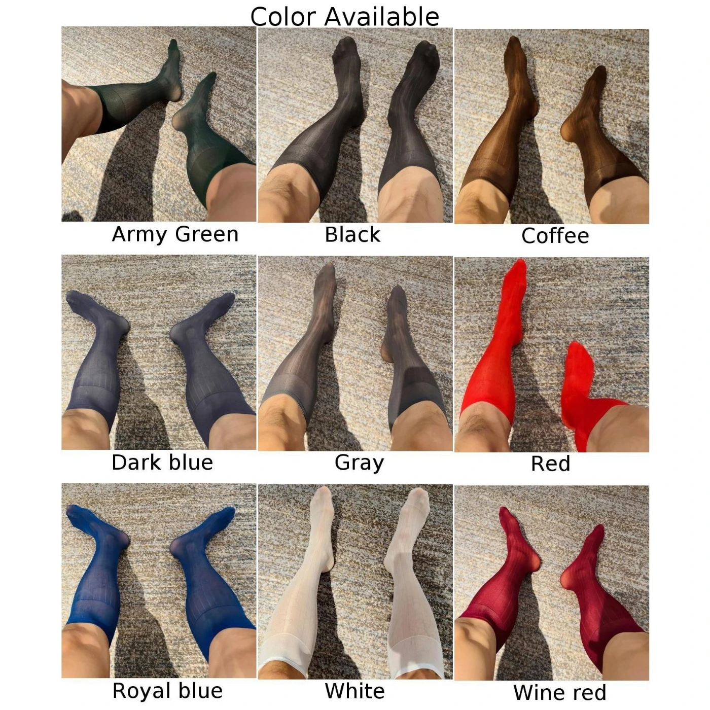 

Men Stripes Dress Tube Sheer Stockings Seamless Ultra Thin Formal Wear Business Men's Socks Tights Stretch Bodystocking