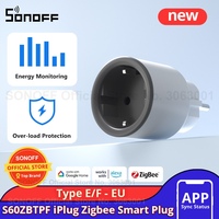 SONOFF S60ZBTPF EU 16A Zigbee Smart Plug Smart Home Outlet Socket with Energy Monitoring Supports Alexa Google Home SmartThings