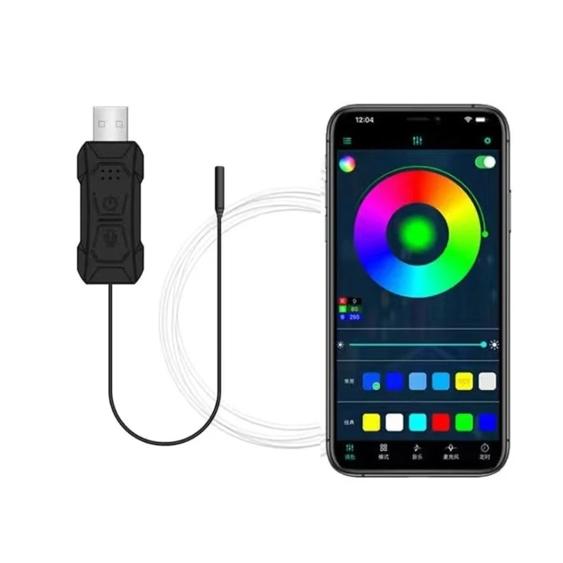 U13C USB LED Car Lights with App Control Music Mode Color Changing Ambience Lighting Suitable for Car Truck and Decor
