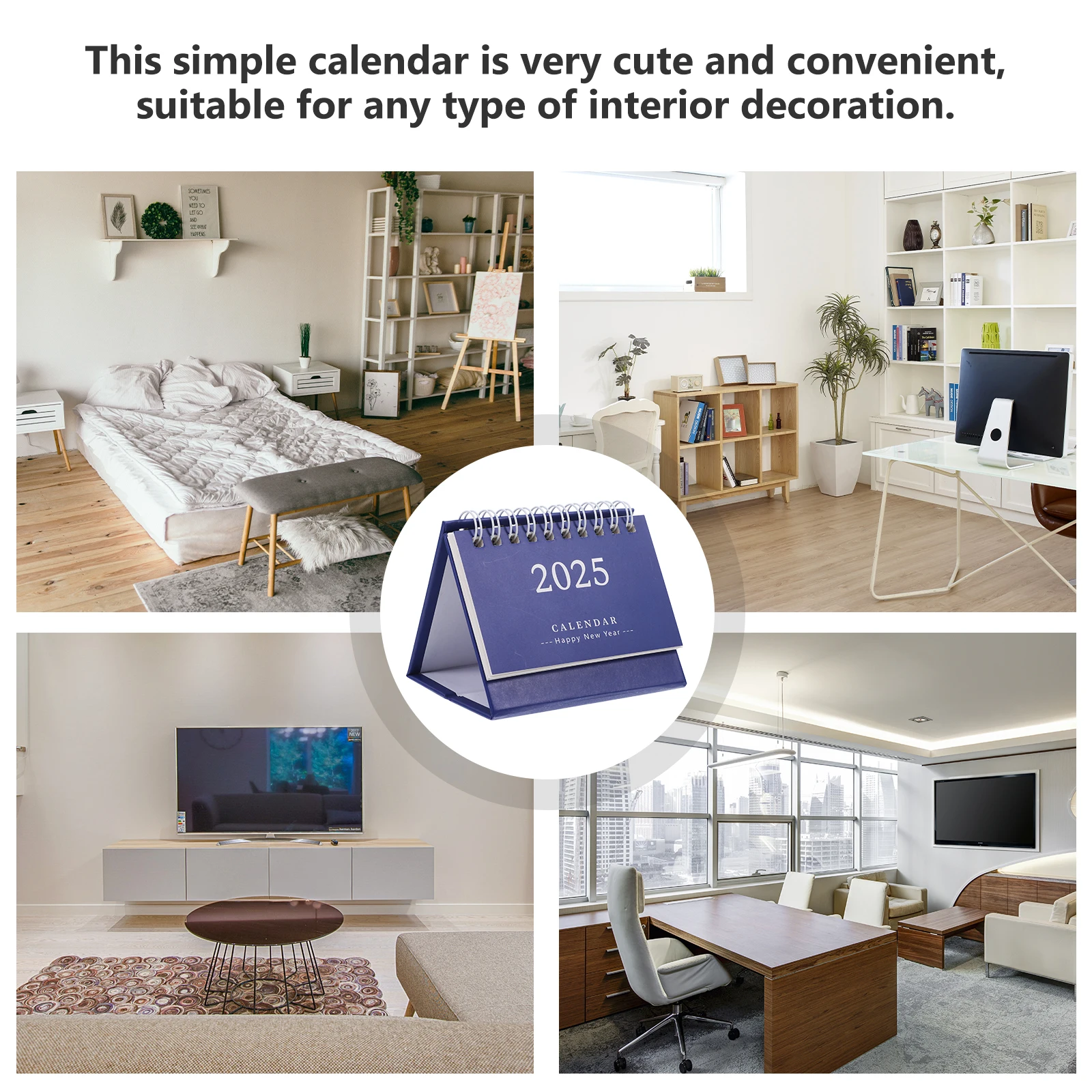 Mini Desk Desktop Calendar Flip Standing Small Monthly Note Office Standing Calendar Schedule Office Supplies