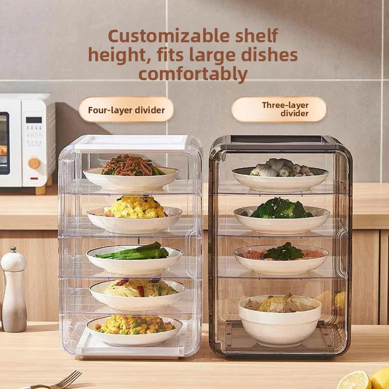 New Home Use Plastic Multi-layer Insulated Food Cover Freshness Preservation Storage Dust-proof for Leftovers Meal Box