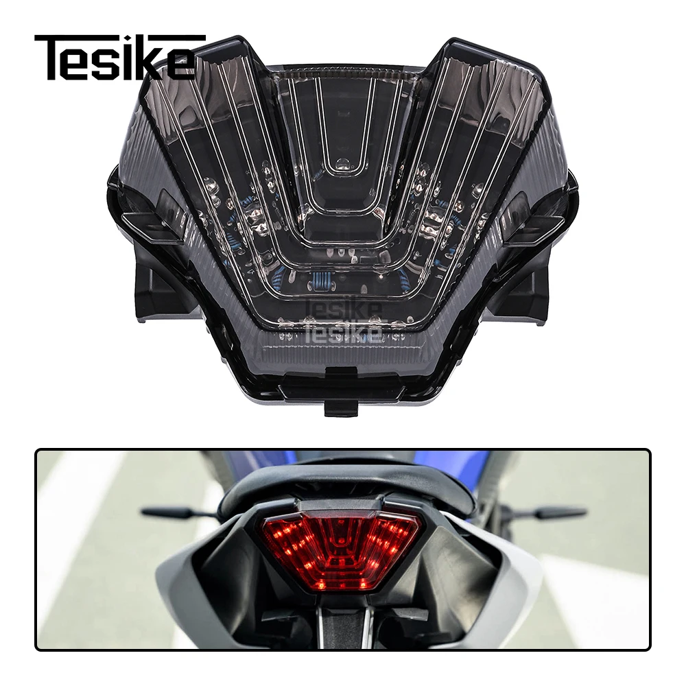 MT07 Motorcycle LED Tail Light For YAMAHA MT-07 2021-2023 Rear Brake Stop Lamp Integrated Turn Signal Flasher MT 07 Taillight
