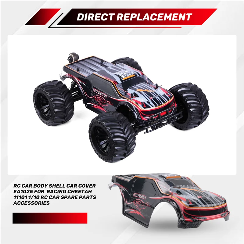 

RC Car Body Shell Car Cover EA1025 For JLB Racing CHEETAH 11101 1/10 RC Car Spare Parts Accessories