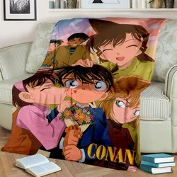 3D Detective Conan Anime Cartoon HD Blanket,Soft Throw Blanket for Home Bedroom Bed Sofa Picnic Travel Office Cover Blanket Kids