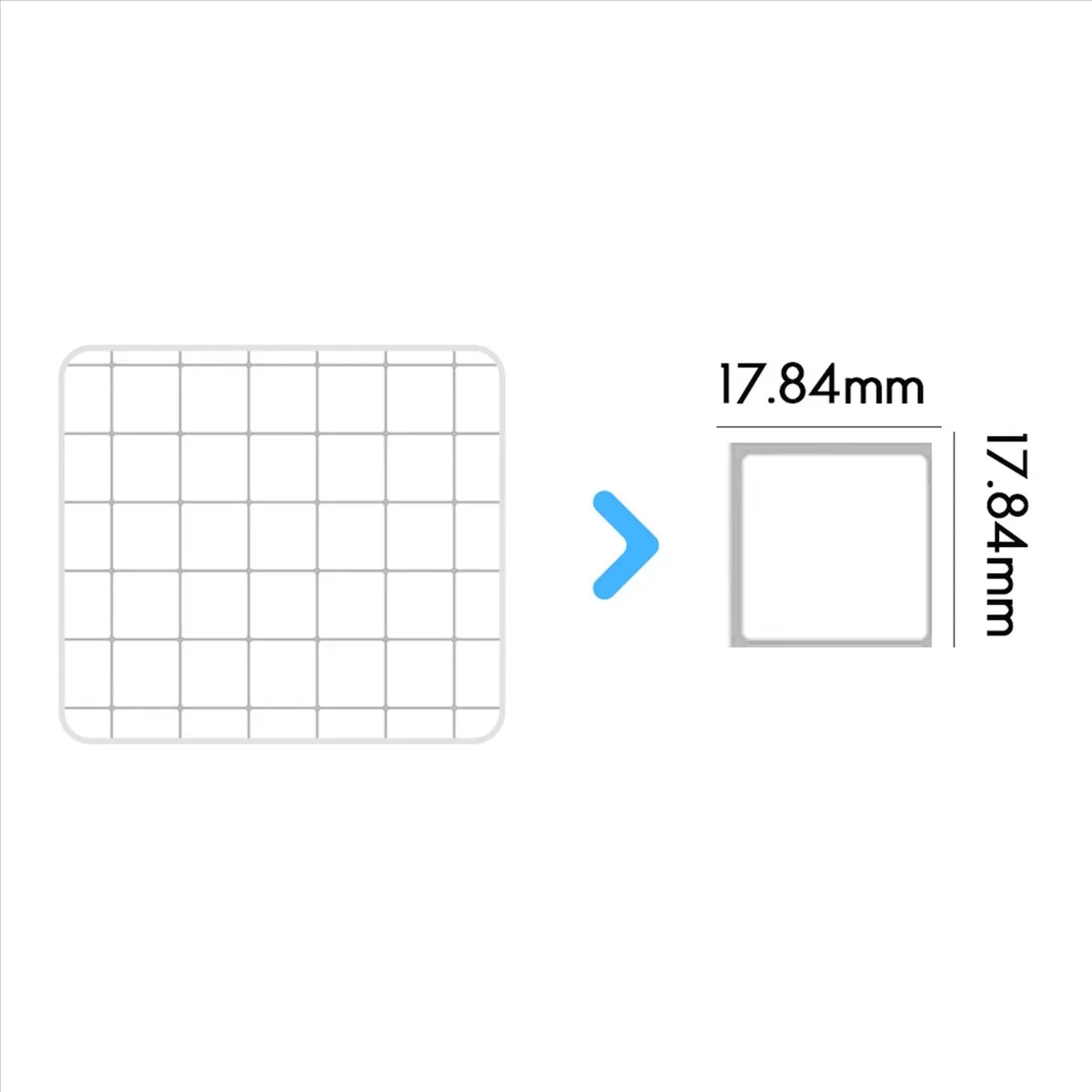 【REUNION】6X 1/6 or 1/12 Scale Miniature Dollhouse Tile Sticker OB11 Doll House Wall Paper Furniture Decoration,Square White