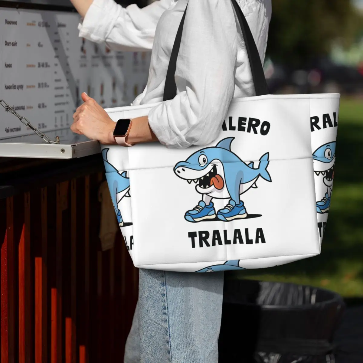 

Tralalero Tralala Beach Tote Bag Sport Gym Yoga Duffle Large Tote Bag Women Travel Bag Fitness bag