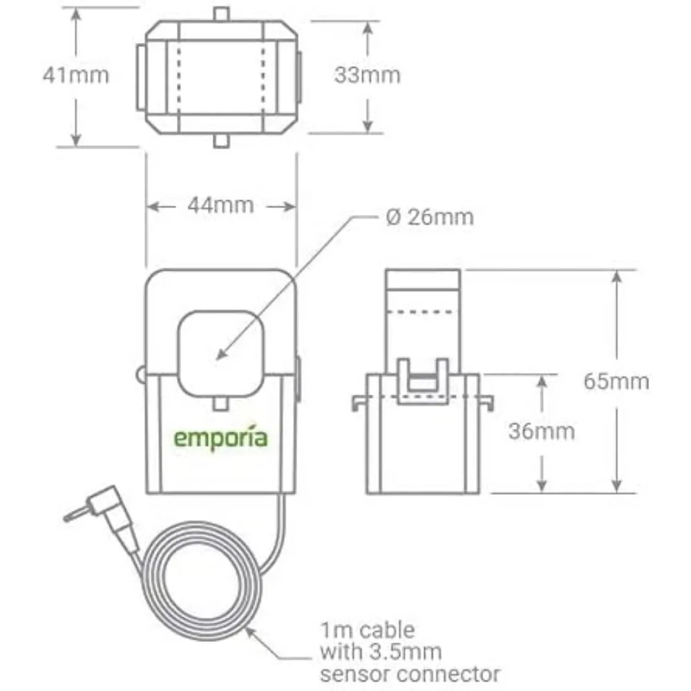 Moniteur d'énergie domestique intelligent avec capteurs de niveau de circuit, moniteur d'électricité en temps réel, compteur, vue, 16, 50A