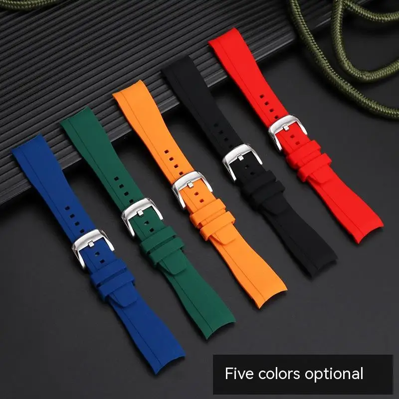 Men's Curved Silicone Watchstrap For Mido New Multifort Series TV M049.526 Watch Band 22mm Butterfly Buckle Wristband Warerproof