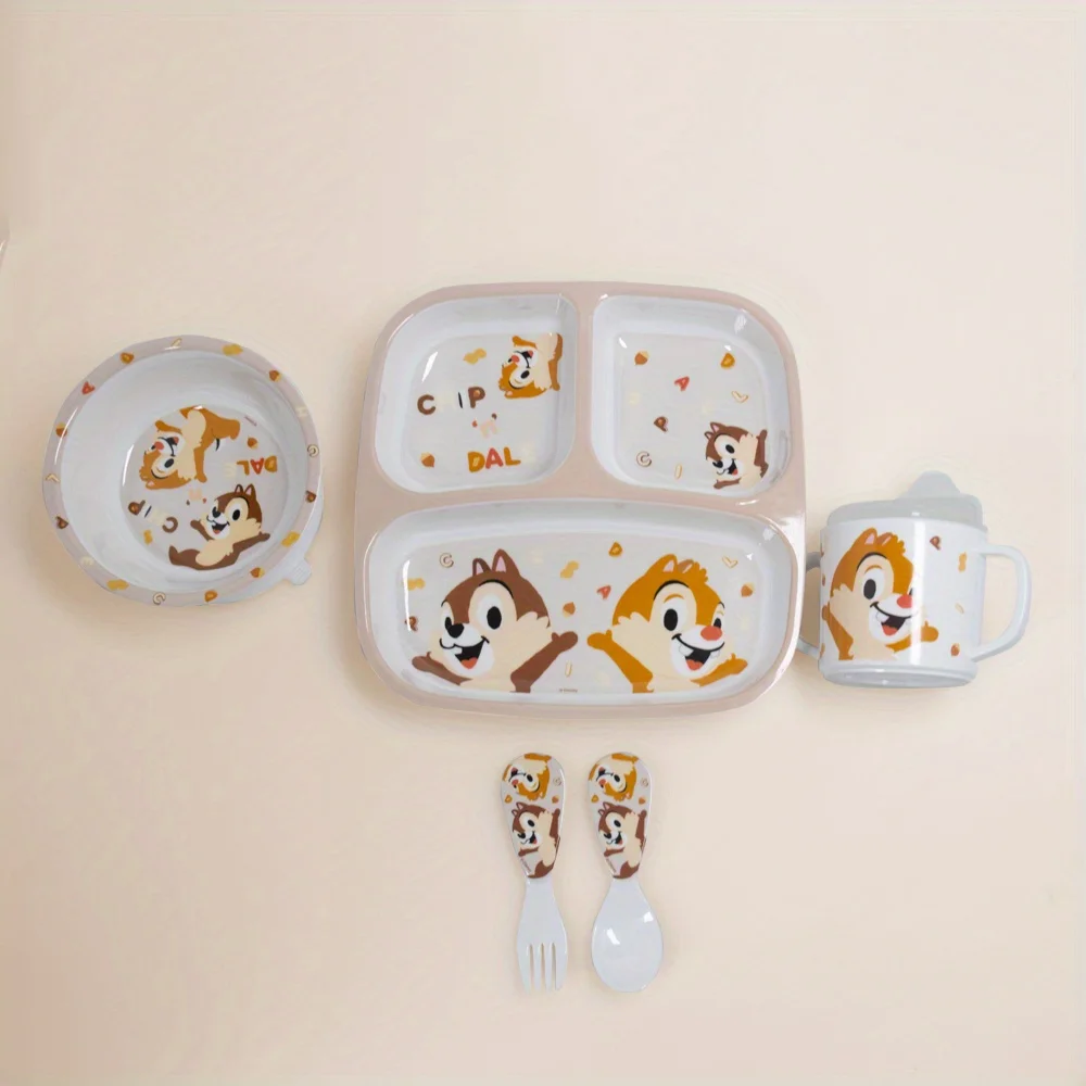 1pc Cartoon Chip and Dale tableware set consists of plate,cups,bowl andothers,beautiful and durable tableware