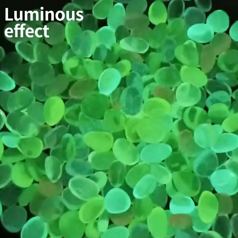 * 20PCS Luminous Stone Mix Colorful Glow In The Dark Rocks Outdoor Decor Stones For Fish Tank Planter Garden Yard Walkway Patio