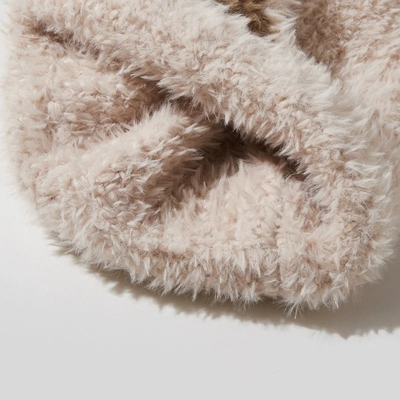 الشتاء الدافئة قبعة المرأة لطيف القط الأذن محبوك أفخم البلوز قبعة رقيق الفراء في الهواء الطلق الباردة واقية قبعة للسيدات #6