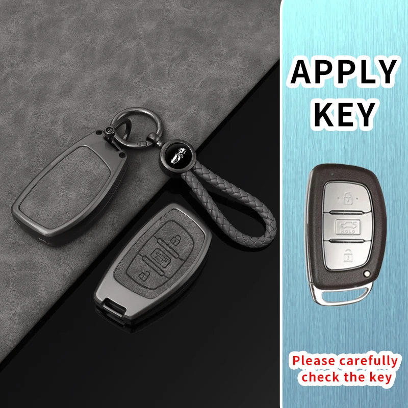 3 Button Car Key Case for Hyundai Kona Ev Grandeur GN7 IONIQ 6 2023 2024