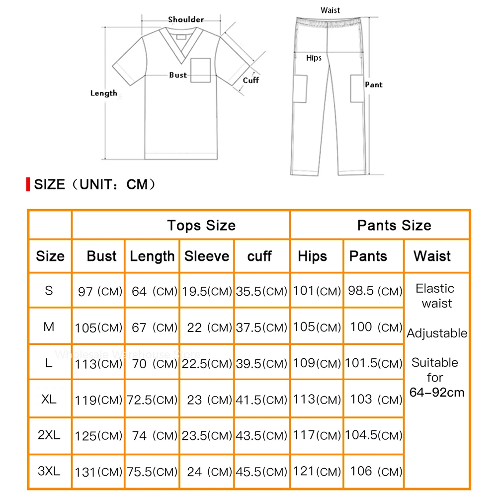 Men\'s Scrubs Medical Uniform Lab Set Male Wholesale Clinic Hospital Doctor Overalls V-neck Fashion Scrub Pharmacy Nurse Clothes