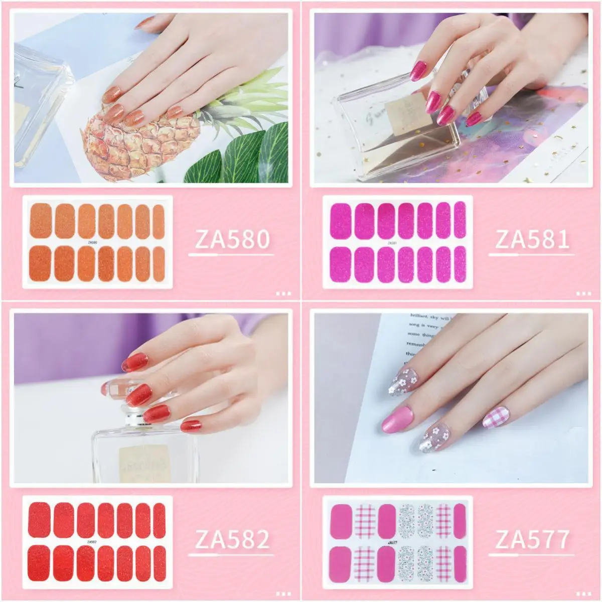 

MEBIS Nail Sticker ZA Full Patch Oil Film Film Hand Tool Waterproof And Longla Nails Sticker
