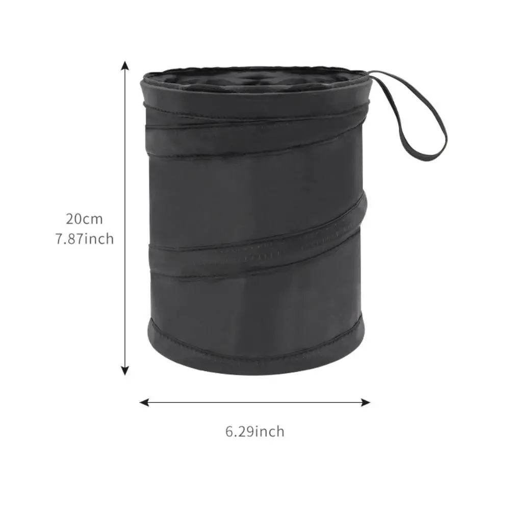 Black Car Trash Can Pack Bag Waterproof Car Trash Bag for Little Leak Proof Car Cooler Bag Car Garbage Bag with Side Pocket